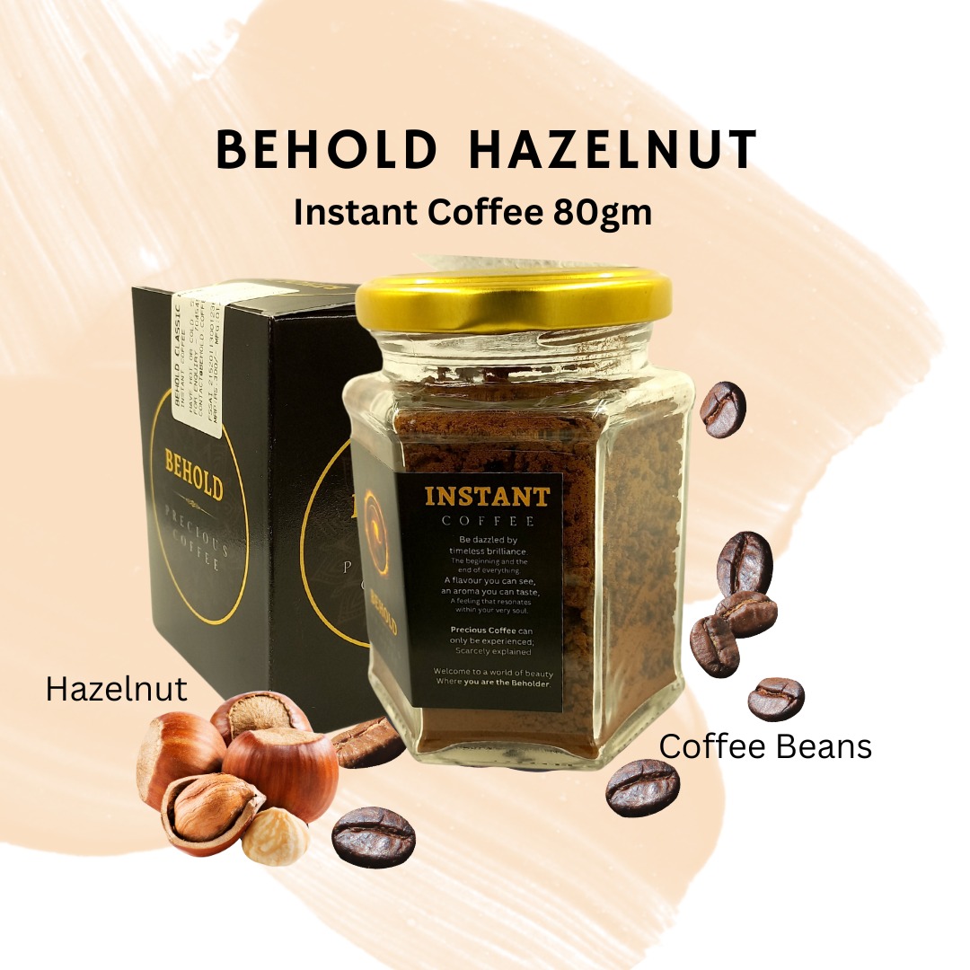 Behold Hazelnut Instant Coffee | 100% Premium Arabica, 80gm