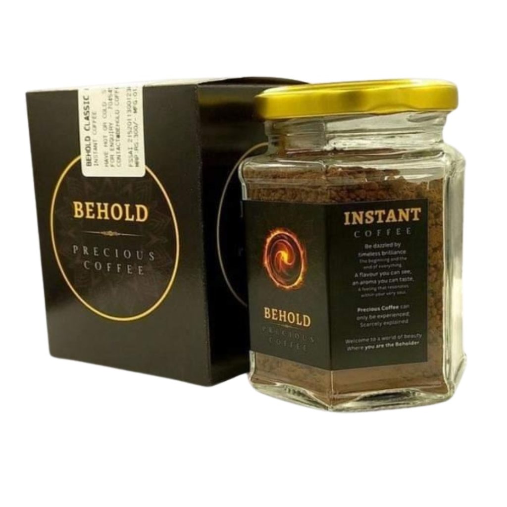 Behold Classic Instant Coffee in 10 Zip Lock Pouches | 100% Arabica, 100 gm